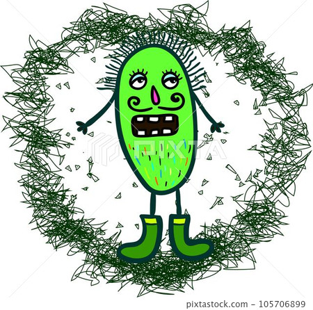 Microbes seamless pattern. 105706899