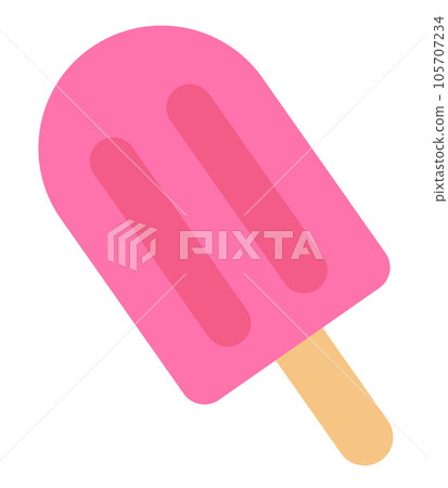 Illustration of ice candy (strawberry flavor) 105707234