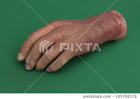 Wrist of artificial hand from mannequin. Wrist of artificial hand from mannequin. 105708178