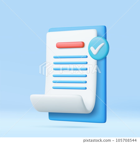 3d White paper task management todo check list 3d White paper task management todo check list 105708544