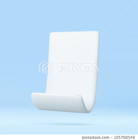 3D Paper scroll with cartoon style 105708549