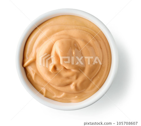 orange color dip sauce 105708607