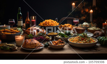 Thanksgiving table 105709306