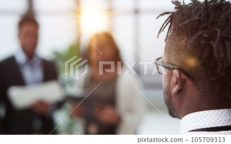Closeup Portrait of a Young Black Man 105709313