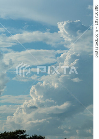 Summer blue sky and white clouds Summer blue sky and white clouds 105710880