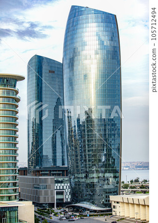 Baku, Azerbaijan - 31.05.2023 - The Crescent Bay Baku, Azerbaijan - 31.05.2023 - The Crescent Bay 105712494