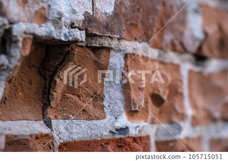 The texture of an orange brick old wall. 105715051