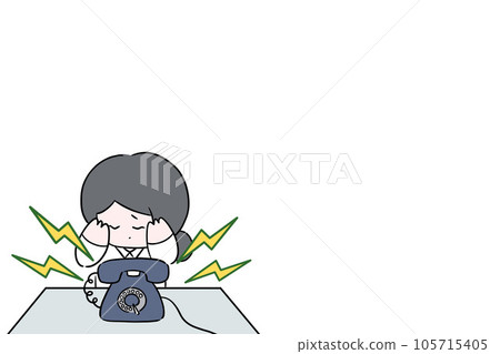 Phone that never stops ringing, complaints, customer harassment, non-notification, illustration, emotional harassment 105715405