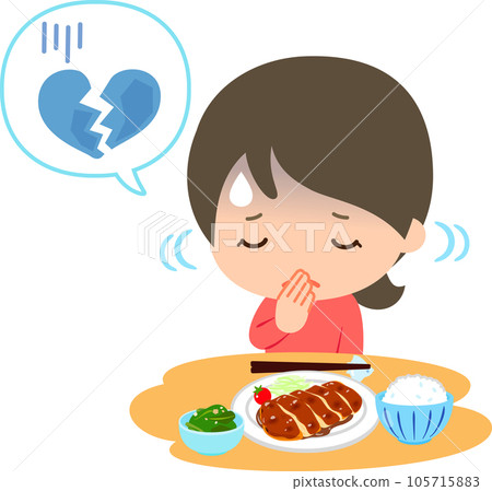 Women who refuse to eat, poor 105715883