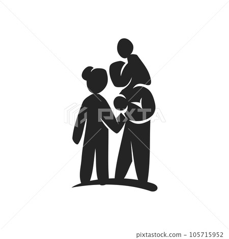 family logo template Isolated. Brand Identity. Icon Abstract Vector graphic family logo template Isolated. Brand Identity. Icon Abstract Vector graphic 105715952