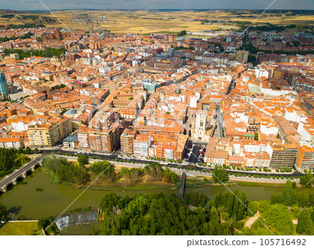 View from drone of Palencia 105716492