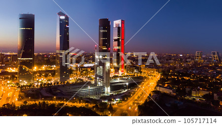 Night view of Four Towers, Madrid Night view of Four Towers, Madrid 105717114