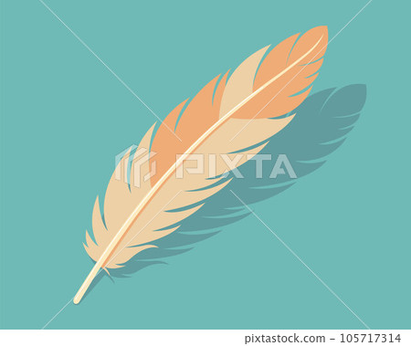 pastel color bird feather. 105717314