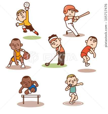 可愛的運動插畫合集 105717476