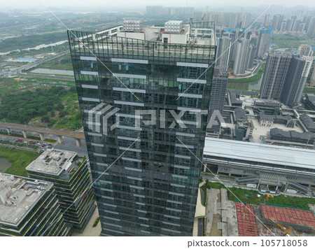 Aerial view of modern office building in China 105718058