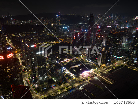 Aerial view of landsccape in Shenzhen city, China 105718696