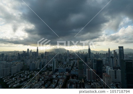 Aerial view of landscape in shenzhen city, China 105718794