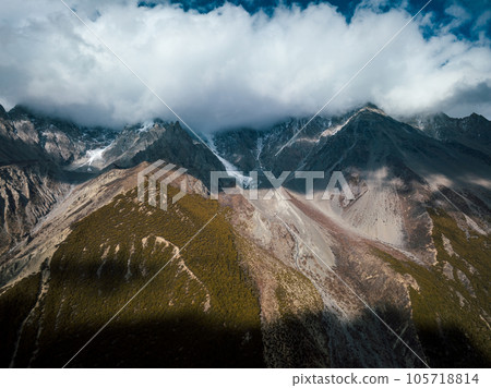 Aerial view of beautiful high altitude snow mountains  in Tibet,China 105718814