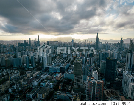 Aerial view of beautiful downtown landscape in shenzhen, China 105719905