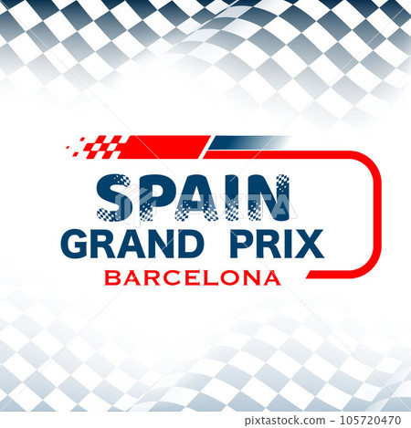 Spain grand prix checkered background 105720470