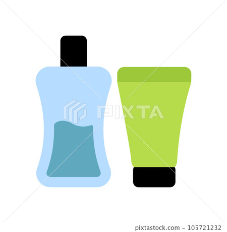 化妝品和皮膚護理矢量圖標說明 化妝品和皮膚護理矢量圖標說明 105721232