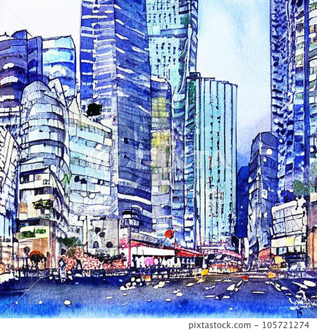 博多風景水彩線描 105721274