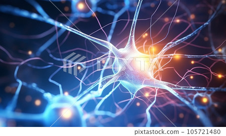 神經元突觸和神經 AI 生成圖像 105721480