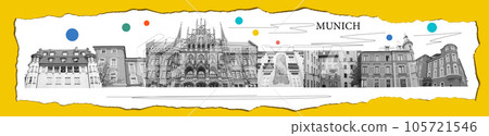 The collage about city Munich at Germany The collage about city Munich at Germany 105721546