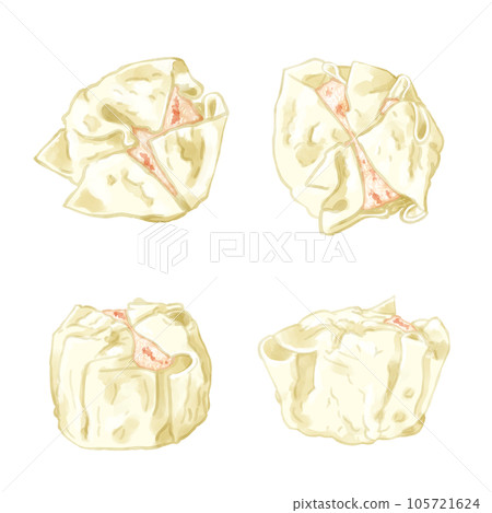 手繪水彩蟹餃插畫集 手繪水彩蟹餃插畫集 105721624