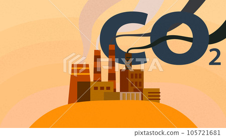 Stop Global Warming and Climate Change. Air pollution and carbon emission from industry. Vector Illustration for Landing Page Template. Stop Global Warming and Climate Change. Air pollution and carbon emission from industry. Vector Illustration for Landing Page Template. 105721681