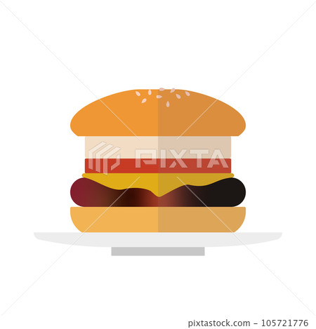 flat icon from side of hamburger 105721776