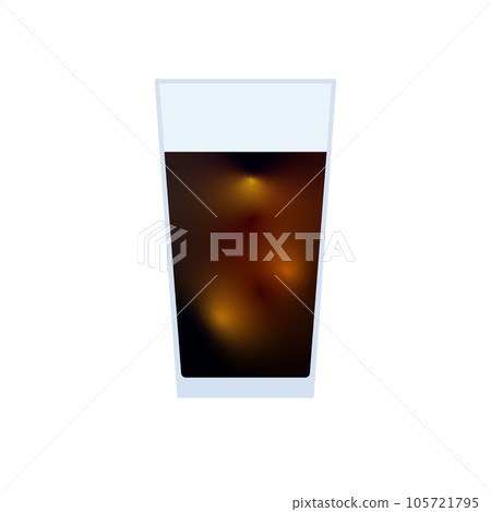 flat icon from side of iced coffee 105721795