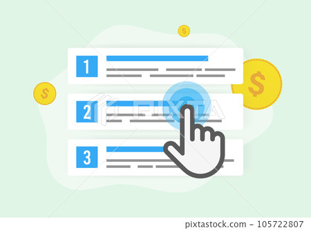 Contextual Advertising in Digital Marketing. Effective Display of Targeted PPC Ads. Business-Focused Flat Vector Illustration with Highlighted Contextual Advertising Among Search Results Contextual Advertising in Digital Marketing. Effective Display of Targeted PPC Ads. Business-Focused Flat Vector Illustration with Highlighted Contextual Advertising Among Search Results 105722807