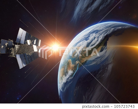 Earth as seen from a weather satellite Earth as seen from a weather satellite 105723743