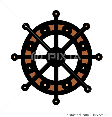 wooden steering wheel flat 105724098