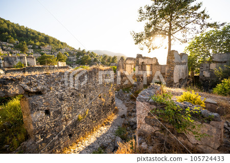 abandoned ghost town kayakoy in turkish abandoned ghost town kayakoy in turkish 105724433