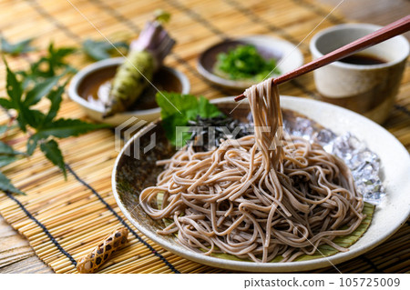 Soba Eating zaru soba Served with real wasabi Zaru soba Zaru soba Soba Eating zaru soba Served with real wasabi Zaru soba Zaru soba 105725009