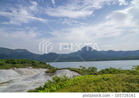 Osorezan with a view of Lake Usoriyama 105726161