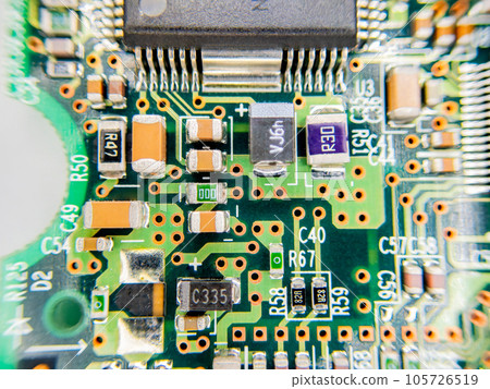 Material close-up of electronic circuit Material close-up of electronic circuit 105726519