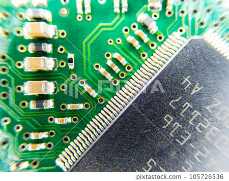 Material close-up of electronic circuit Material close-up of electronic circuit 105726536