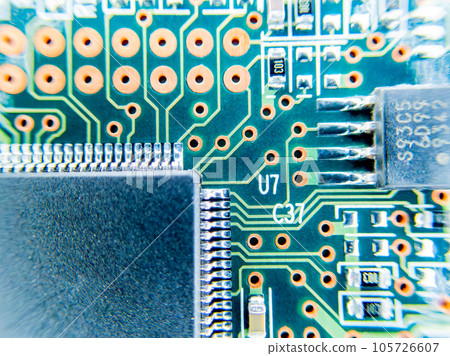 Material close-up of electronic circuit 105726607