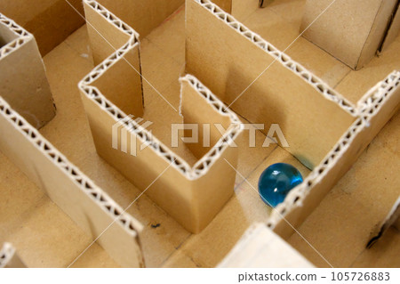 cardboard maze cardboard maze 105726883