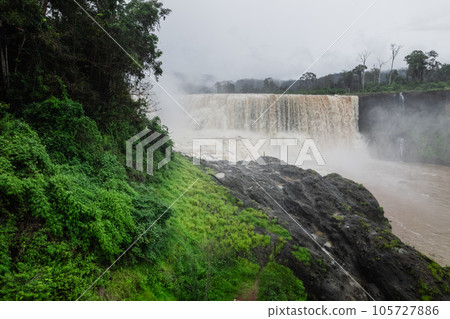 Waterfall in the forest in bolaven plateau Laos 105727886