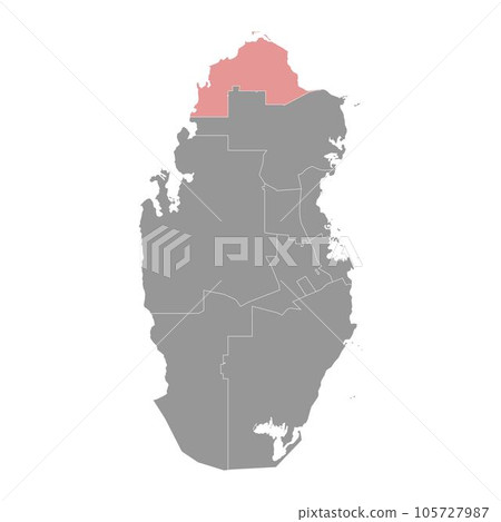 Al Shamal municipality, administrative division of the country of Qatar. Vector illustration. Al Shamal municipality, administrative division of the country of Qatar. Vector illustration. 105727987