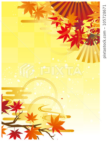 Autumn autumn leaves Japanese style background 105728671