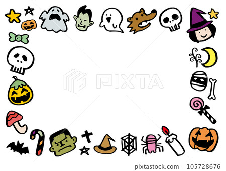 秋季可愛萬聖節插畫素材合集 秋季可愛萬聖節插畫素材合集 105728676