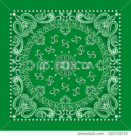 Original pattern bandana green 105728755