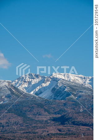 雪山和秋天的森林 105729548