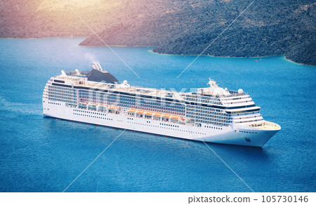 Big luxury cruise ship ready for summertime deep sea Big luxury cruise ship ready for summertime deep sea 105730146