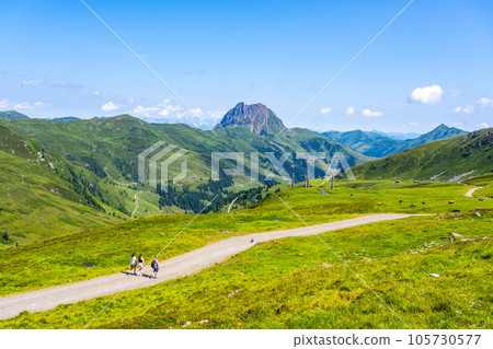 Grosser Rettenstein Mountain with green landscape of Kitzbueheler Alps, Austria 105730577